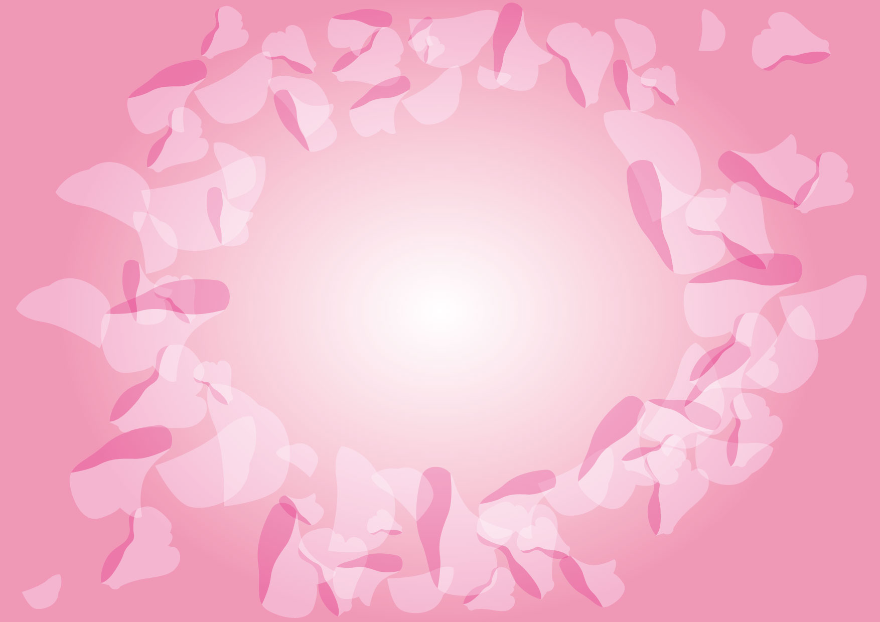 可愛いイラスト無料｜背景　花びら　ピンク − free illustration Background petals pink