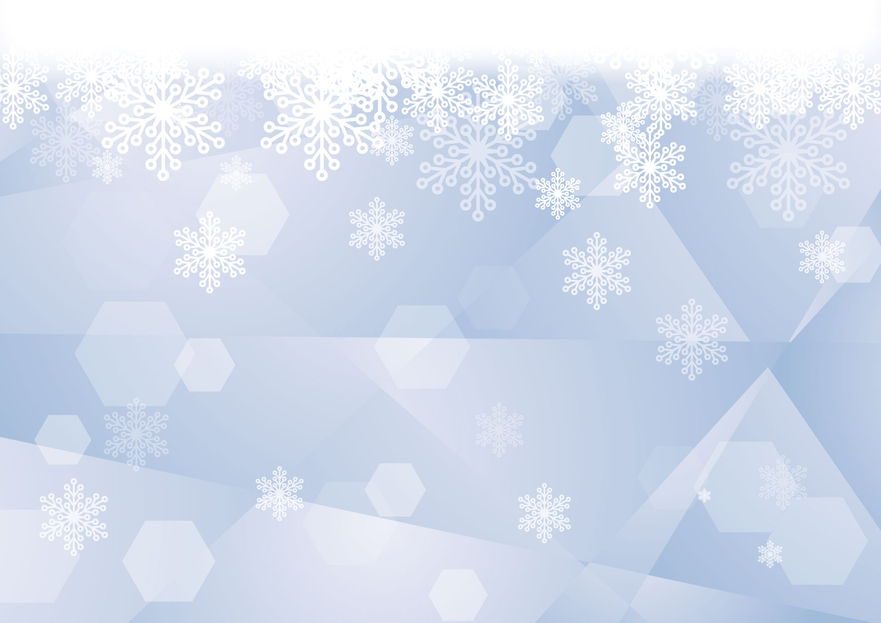 可愛いイラスト無料｜雪の結晶　ガラス　ブルー　背景 − free illustration Snowflakes glass blue background