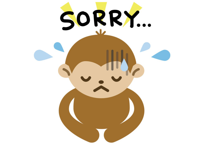 可愛いイラスト無料｜謝る 猿 − free illustration Apologize monkey | イラストダウンロード