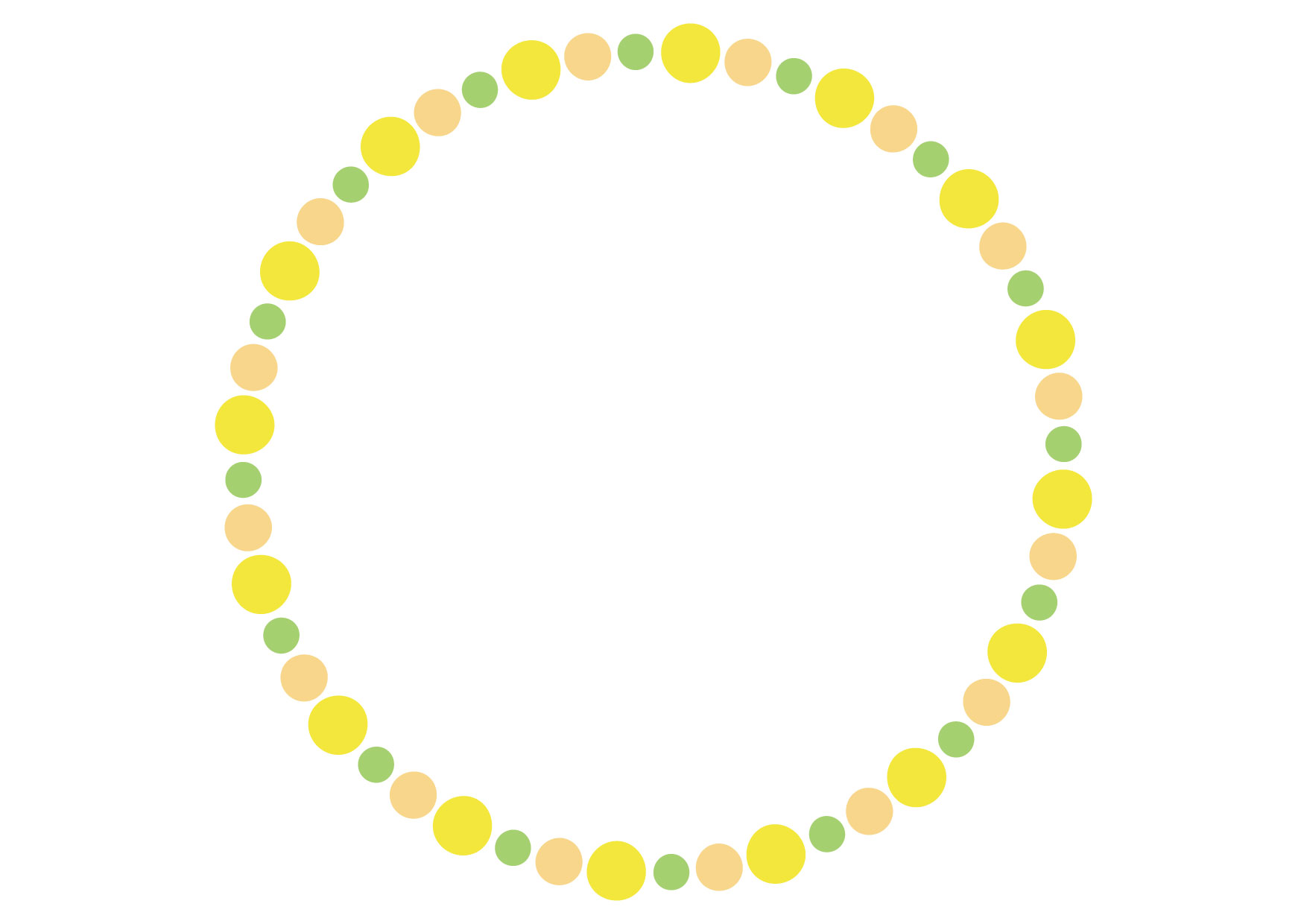 可愛いイラスト無料｜円フレーム　黄色　背景 − free illustration Circle frame yellow background