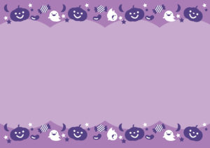 ハロウィン　背景　紫　イラスト　無料