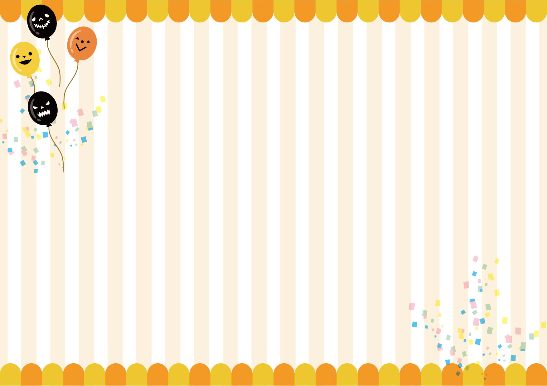 可愛いイラスト無料｜ハロウィン　背景　オレンジ　ストライプ − free illustration Halloween background orange stripe