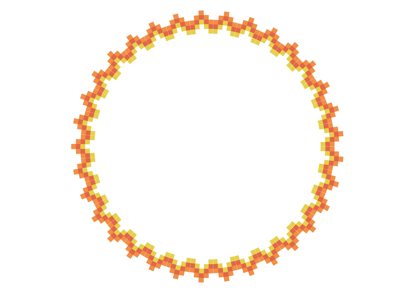 可愛いイラスト無料｜エキゾチック　円　オレンジ色　フレーム − free illustration Exotic circle orange frame