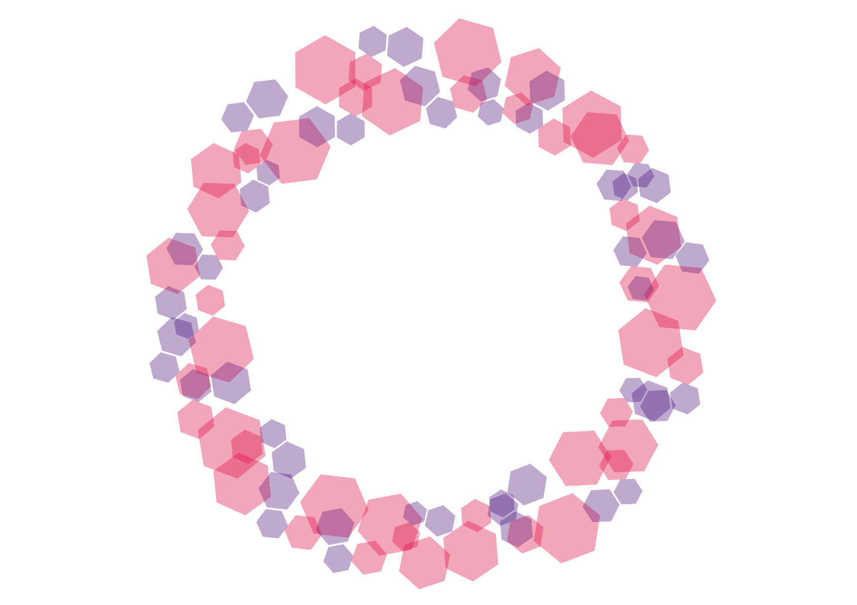 可愛いイラスト無料｜六角形　キラキラ　フレーム　ピンク − free illustration Hexagon glitter frame pink
